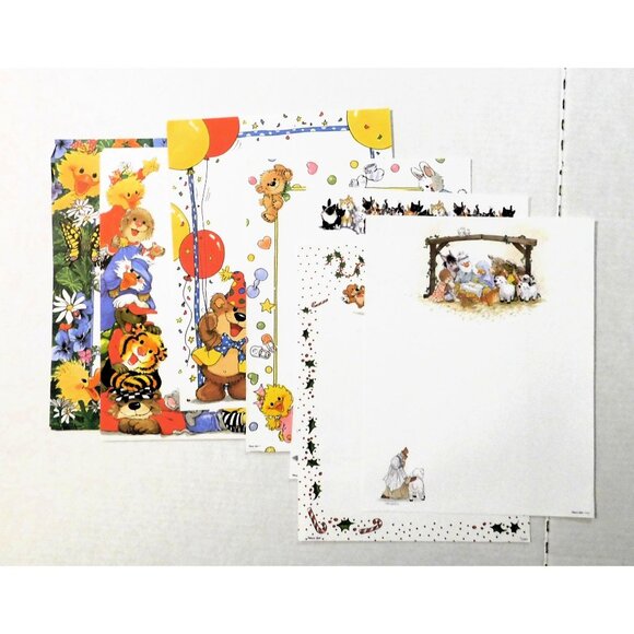 Suzys Zoo Bundle 12 Sheets Paper 8.5x11 Misc Stickers 4 Frames Cute Animals - Picture 5 of 10